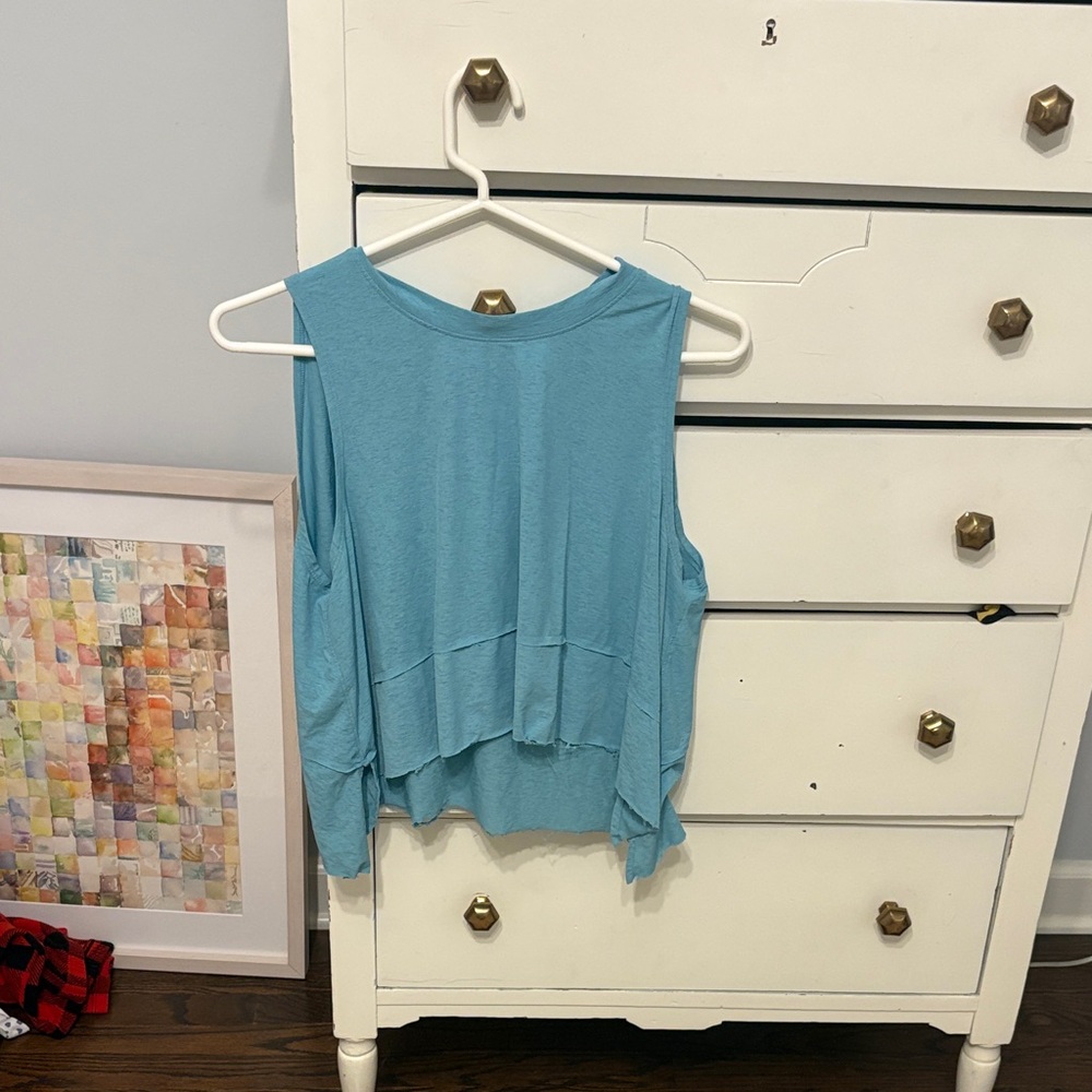 Free People Sky Blue Layered Sleeveless Tank